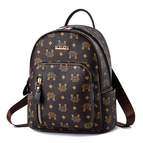 Kolmes värvitoonis esitaskuga ökonahast naiste seljakott