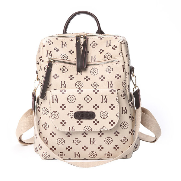 Naiste kunstnahast aplikatsiooniga seljakott