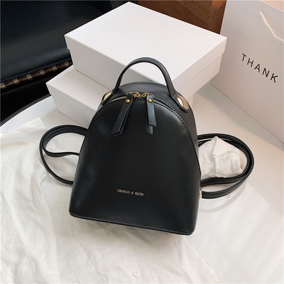 Γυναικείο έκο δερμάτινο σακίδιο πλάτης με φερμουάρ και επιγραφή