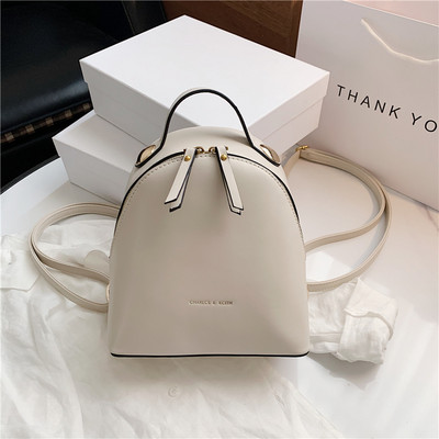 Γυναικείο έκο δερμάτινο σακίδιο πλάτης με φερμουάρ και επιγραφή