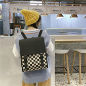 Öko-nahast ruudukujuline naistekott