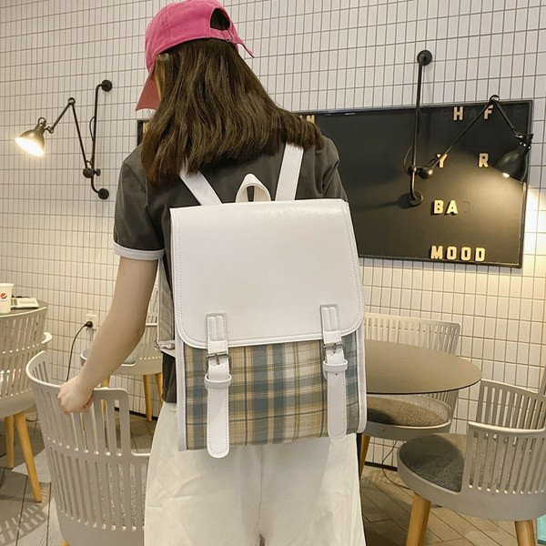 Naiste ruuduline pandlaga seljakott