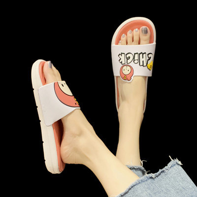 Ежедневни чехли с апликация и  равна подметка