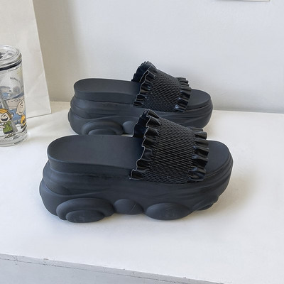 Ежедневни дамски чехли с 9см платформа