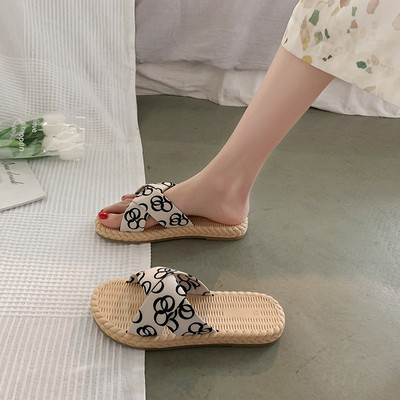 Ежедневни дамски чехли с каишки от текстил