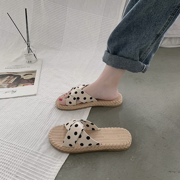 Papuci casual de dama cu talpa plate