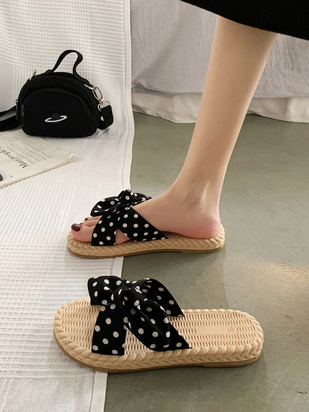 Papuci casual dama cu panglici