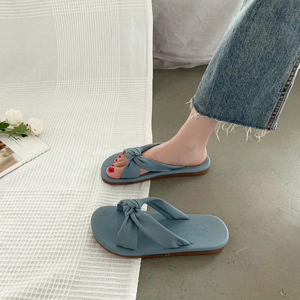 Papuci casual de dama cu bretele din piele si talpa plata