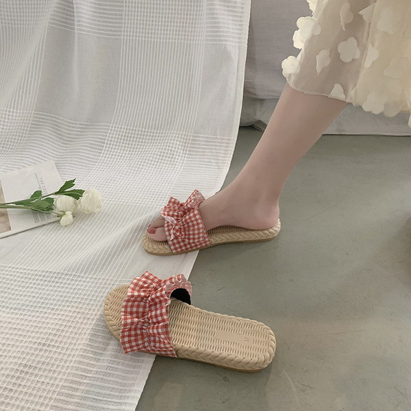 Papuci casual dama cu bucle - talpa plata