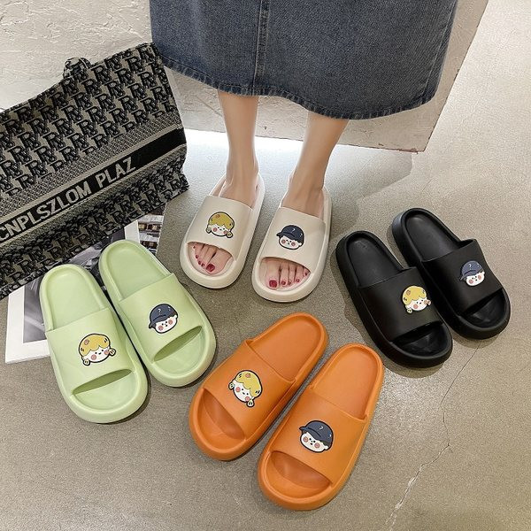 Papuci de damă din cauciuc cu talpă plate