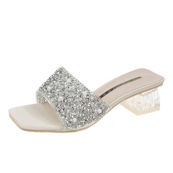 Papuci de dama moderni cu pietre decorative in doua modele