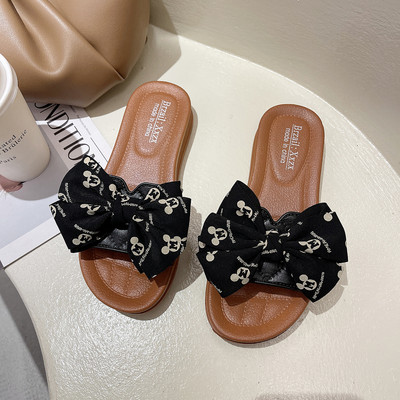 Модерни дамски чехли с панделка -няколко цвята