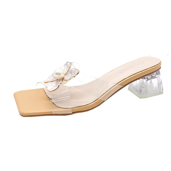 Модерни чехли с прозрачен ток 4.5см