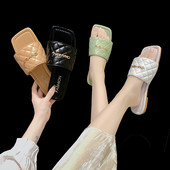 Нов модел дамски чехли с метална катарама - четири цвята