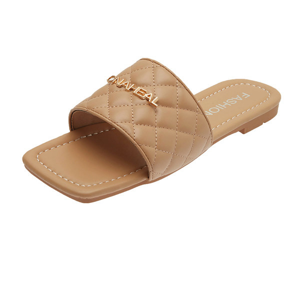 Нов модел дамски чехли с метална катарама - четири цвята