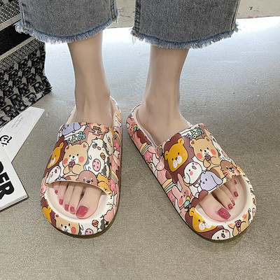 Ежедневни дамски чехли с неплъзгаща се подметка