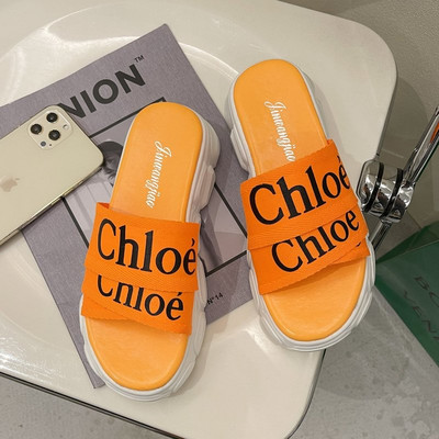 Дамски ежедневни чехли с надпис