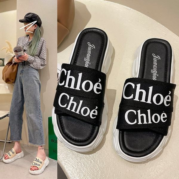 Дамски ежедневни чехли с надпис