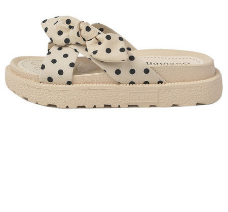 Нов модел дамски чехли с кръстосани каишка на точки