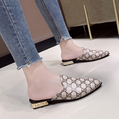 Дамски чехли заострен модел - три цвята