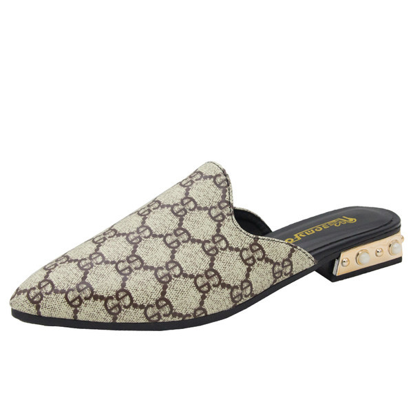 Дамски чехли заострен модел - три цвята