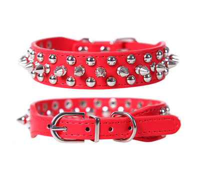 Кожен нашийник и повод с капси