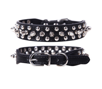 Кожен нашийник и повод с капси