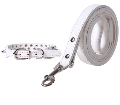 Кожен нашийник и повод с капси