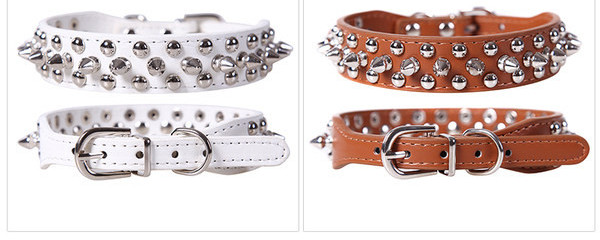 Кожен нашийник и повод с капси