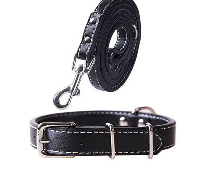 Кожен нашийник за кучета с каишка или без