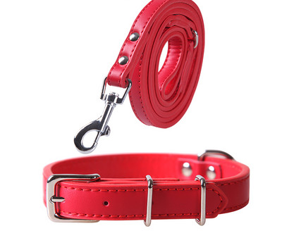 Кожен нашийник за кучета с каишка или без