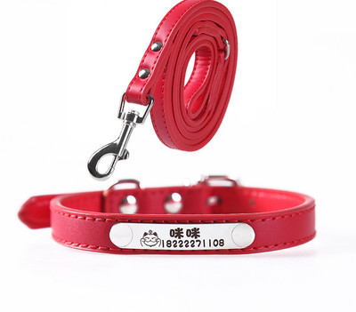 Кожен нашийник за кучета с каишка или без