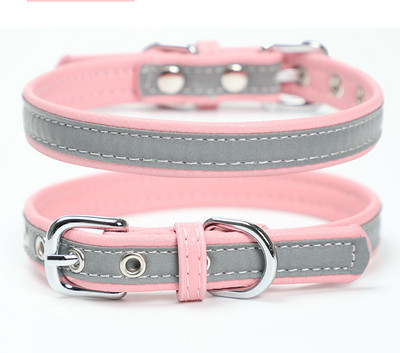 Нашийник или повод от еко кожа с метално закопчаване за кучета