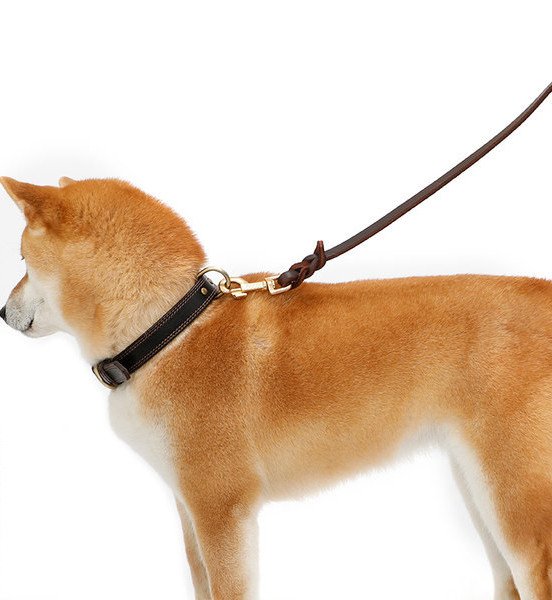 Кожена кучешка каишка с различно метално закопчаване