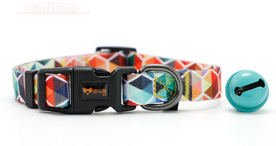 Текстилен нашийник за куче с цветен десен