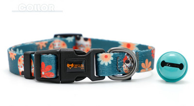 Текстилен нашийник за куче с цветен десен