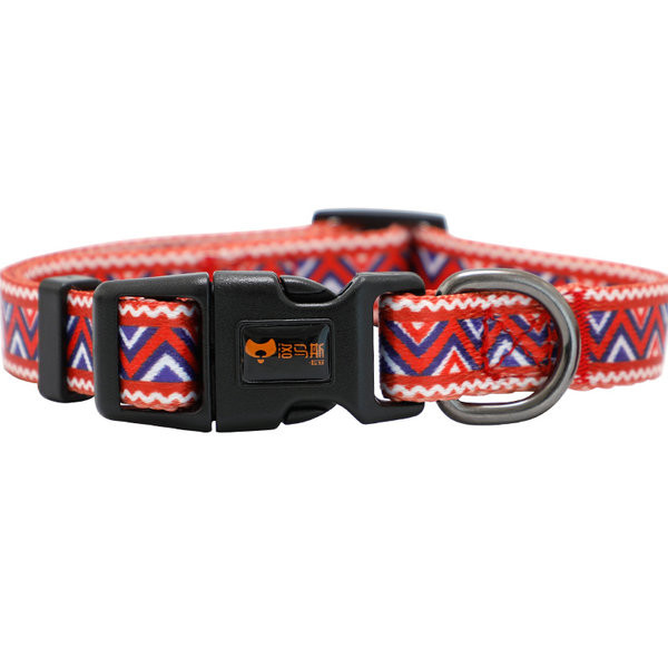 Текстилен нашийник за куче с цветен десен