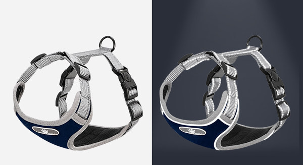 Кучешки нагръдник с емблема  пластмасово закопчаване и повод 