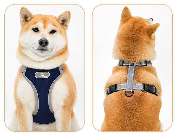 Кучешки нагръдник с емблема  пластмасово закопчаване и повод 