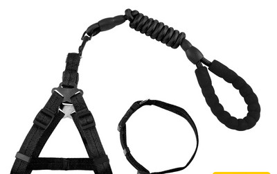 Текстилен нагръдник и повод за куче с пластмасова закопчалка