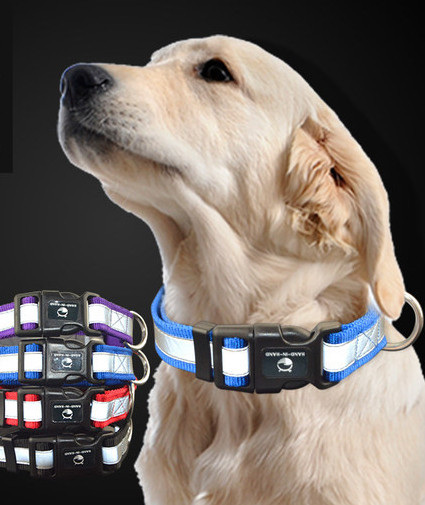 Регулируем светлоотразителен нашийник за кучета