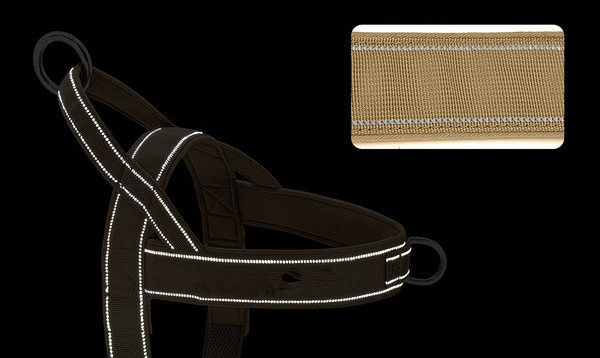 Bavetă pentru câini din material textil cu lesă și închizător metalic