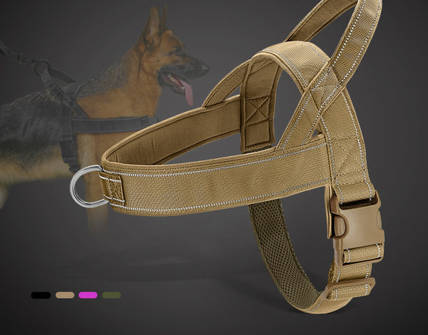 Bavetă pentru câini din material textil cu lesă și închizător metalic