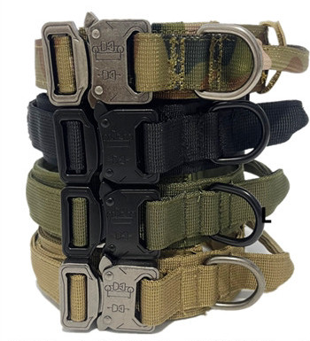 Guler textil cu clema metalica sau lesa cu parte elastica pentru caini