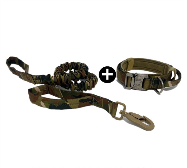 Guler textil cu clema metalica sau lesa cu parte elastica pentru caini