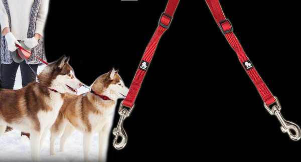 Двойна текстилна каишка за кучета