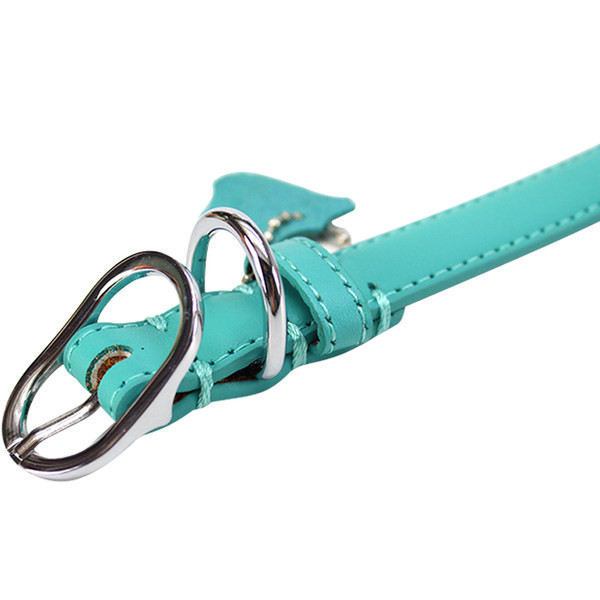 Кучешки кожен нашийник с метална катарама