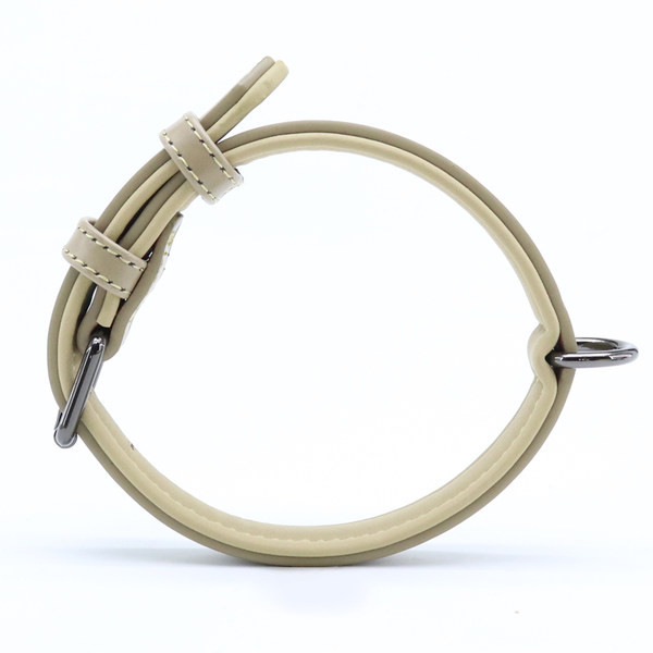 Кучешка кожена каишка - два цвята