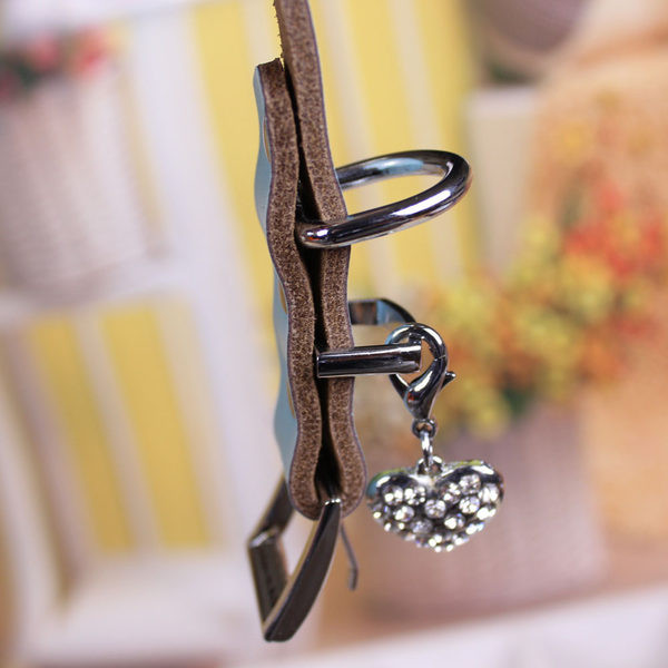 Guler de caine din piele cu pandantiv - mai multe culori