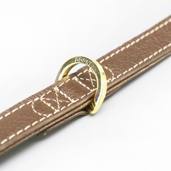 Lesa de caine din piele cu catarama aurie